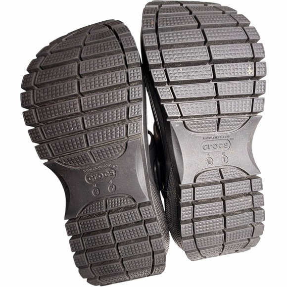 Crocs Mega Crush Platform Sandal Black Chunky Thick Sole Y2K Women 7 Goth Grunge - Picture 11 of 16